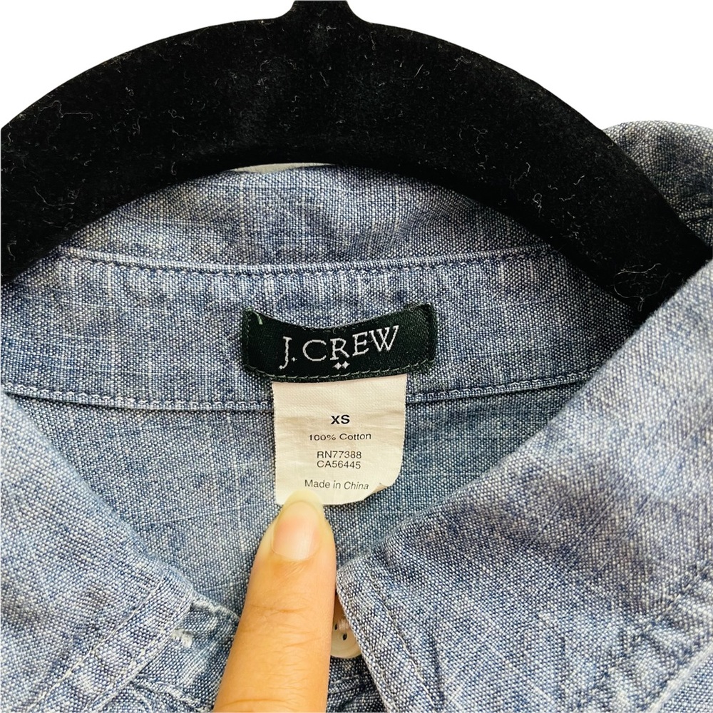 J.Crew Dinem Long Sleeve Button Front Shirt Size XS - Picture 5 of 6
